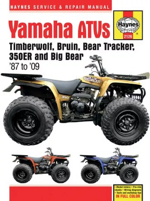 Haynes Repair/Service Manual '97-09 Timberwolf/Bear Tracker/Bruin/350ER (M2126)