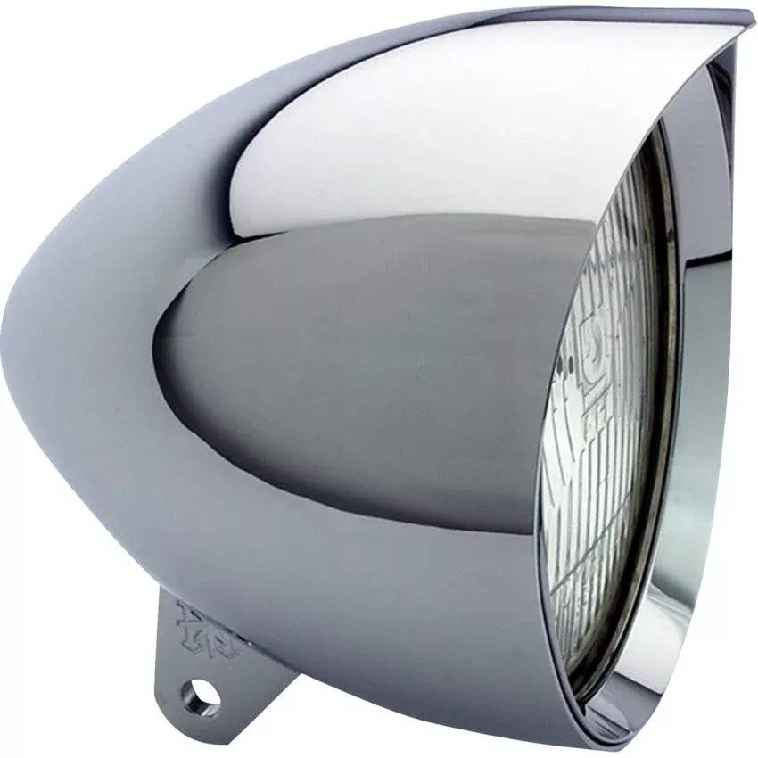 Headwinds 4-1/2″ Black Vampire Concours Bullet Headlight Housing for Harley