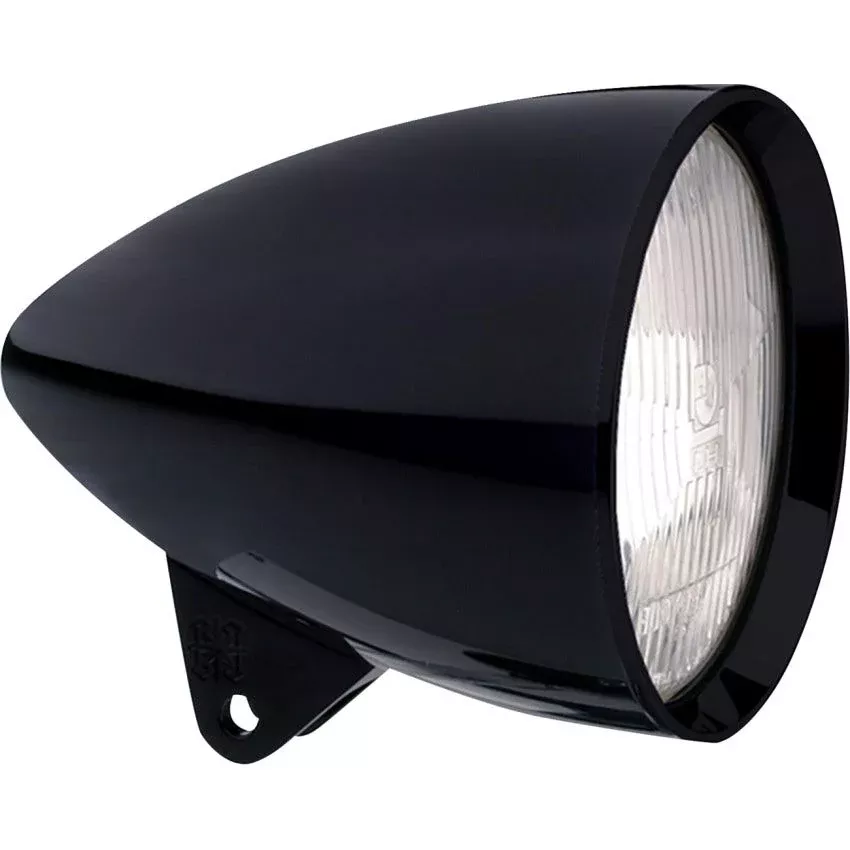 Headwinds 5-3/4″ Black Bradley Concours Rocket Headlight Housing Harley