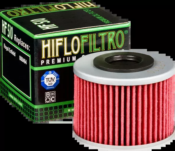 Hiflofiltro Oil Filter - Red/Silver