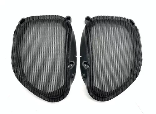 Hogtunes Metal Mesh Black Speaker Grills for '98-13 Harley Road Glides (57 MESH)