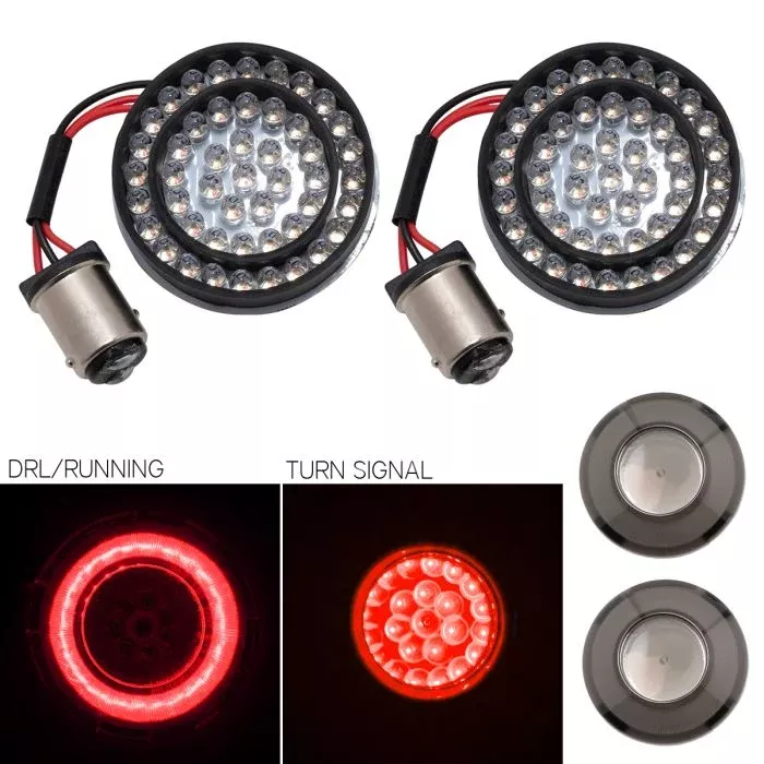 HOGWORKZ HALOMAKER LED Rear Turn Signals for Harley-Davidson | 1157 Base, Bullet Lens