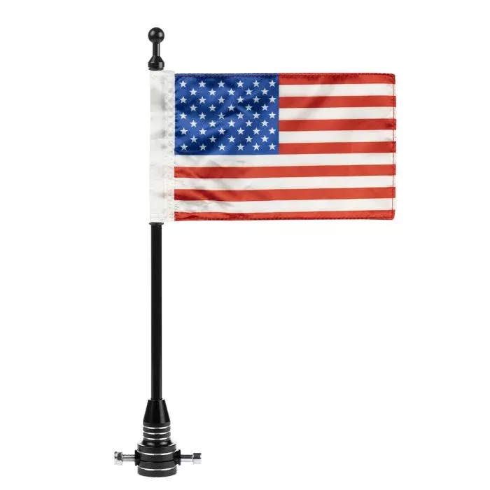 Hogworkz USA Flag / Pole with Luggage Rack Mount for Harley-Davidson