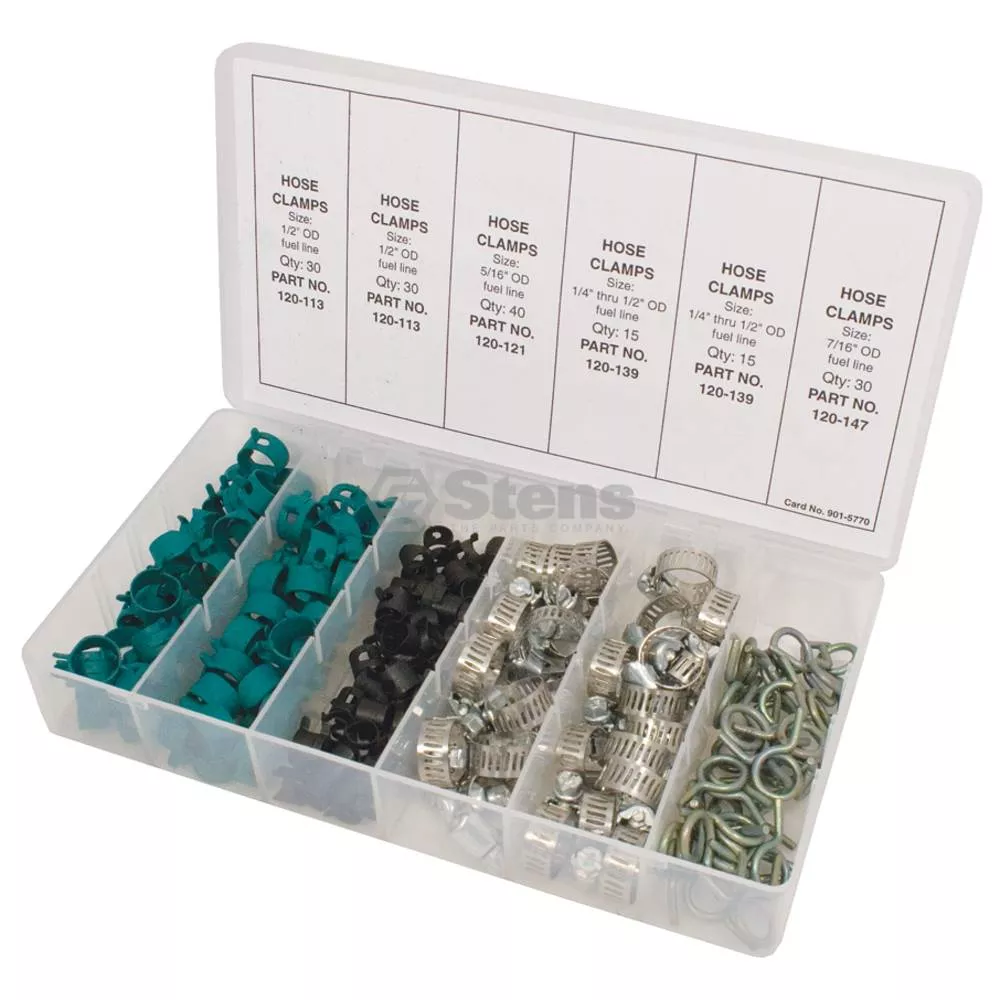 Hose Clamp Assortment - 160 Piece Kit