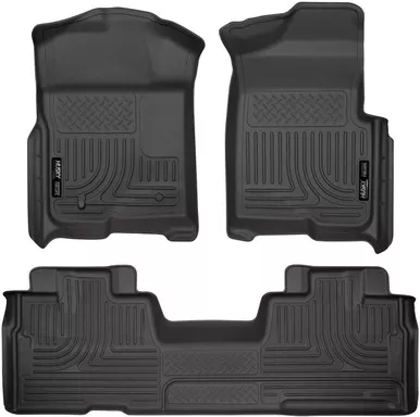 Husky Liner 98341 WeatherBeater Custom Floor Liner BLACK for 09-11 Ford F150