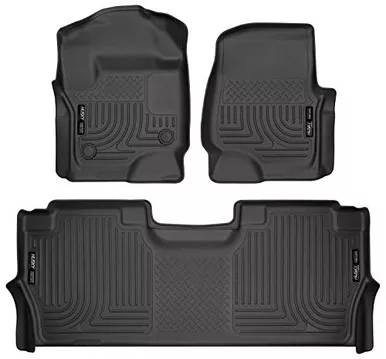Husky Liners - 94061 Weatherbeater Front & 2nd Seat Floor Mats Black
