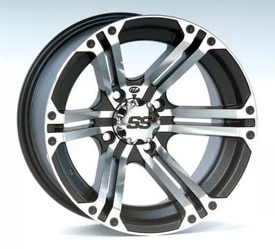 ITP SS212 Aluminum Wheel Machined w/Black 12x7 (1228365404B)