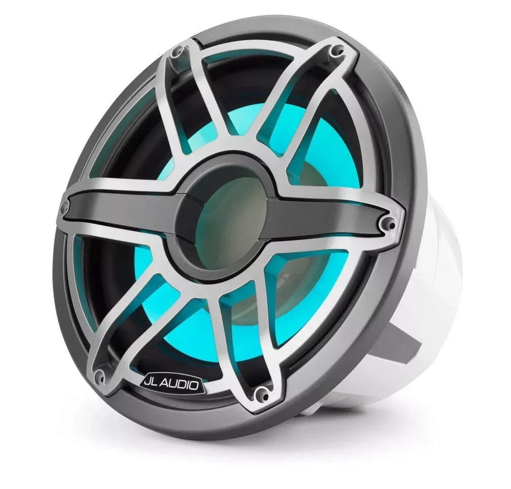JL Audio 12-Inch Marine Subwoofer Driver W/Transflective LED Lighting Gray Metallic