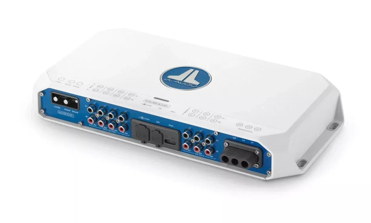 JL Audio 6 Ch. Class D Full-Range Marine Amplifier with Integrated DSP 600W