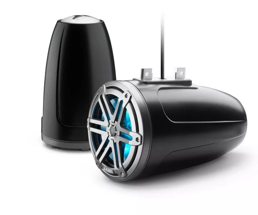 JL Audio 7.7-Inch Enclosed Tower Coaxial System Satin Black W/RGB LED Sport Grille
