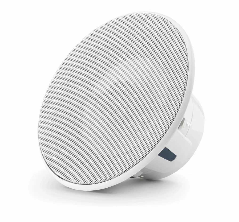 JL Audio 7.7-Inch Marine Coaxial Speakers Gloss White Trim Ring Luxe Grille