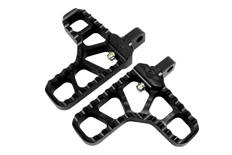 Joker Machine Adjustable Heel Footpegsfor H-D Models -Black Anodized Finish