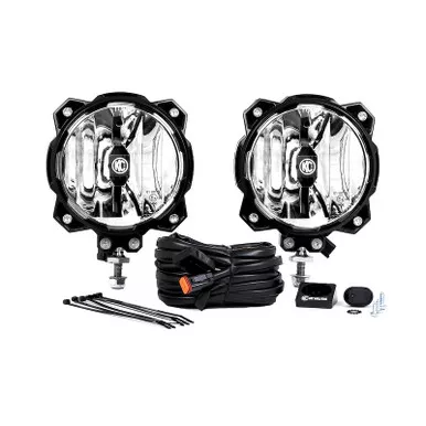 KC HiLiTES 91301 Gravity LED Pro6 Single Spot Beam with Wiring Harness