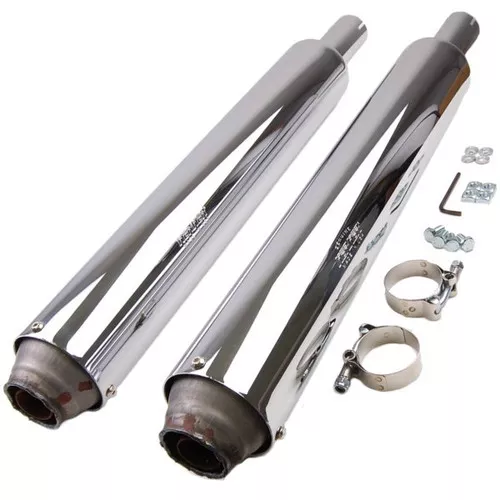 Kerker Super Elite Chrome Skip-On Exhaust Mufflers (128-78010)