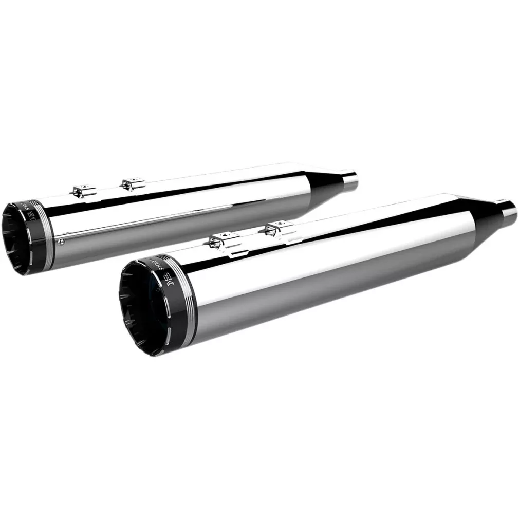 Khrome Werks 202235 4-1/2" War Hammer Mufflers Black for Indian Motorcycles