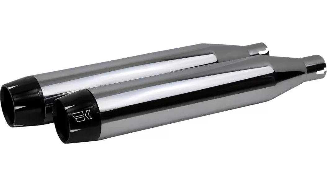 Khrome Werks Chrome 3.5" Softail Slip-On Muffler Harley Milwaukee 8 FL FX 18-20