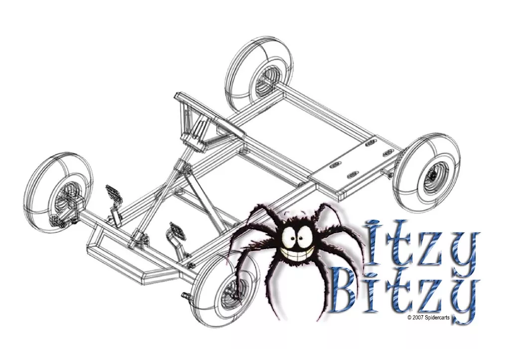 Kit for Itzy Bity Kart Plan from Spider CartsParts Only! Plans must be purchased separately from Spider Carts.