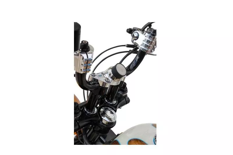 Klock Werks Device Mount for '96-Up H-D Models w/ 3.5-inch Center to Center Risers - Chrome