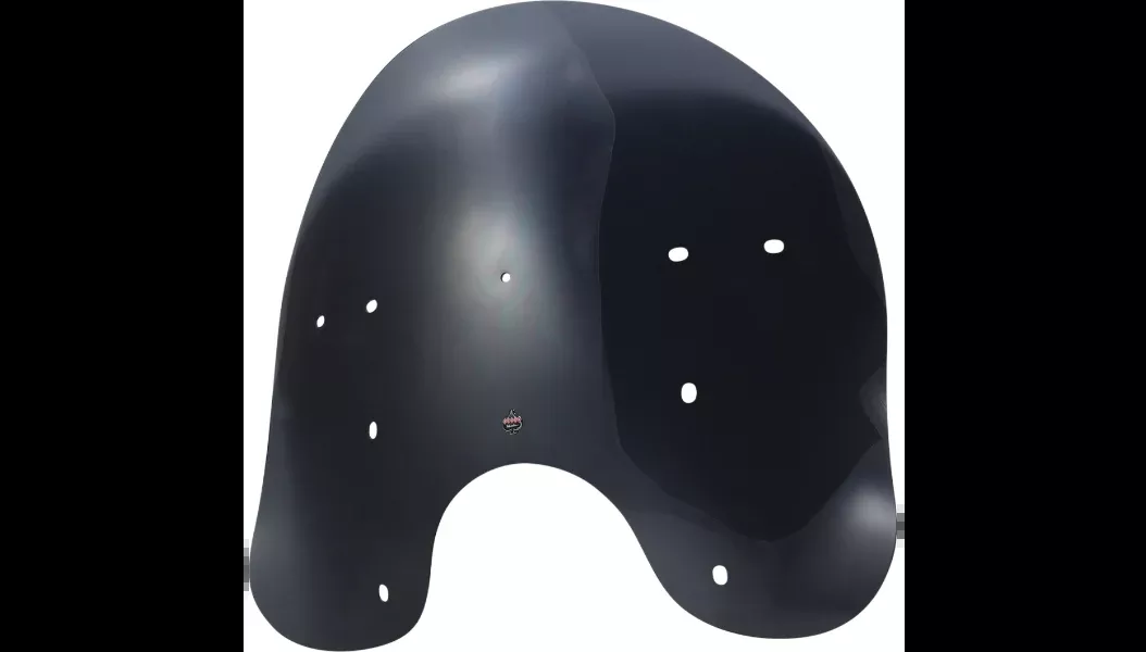 Klock Werks Flare Billboard Windshield - 17.5" - Dark Smoke - 86-17 FLSTC Models W/OEM Windshield, 90-17 FLSTF/FLSTFB, 05-17 FLSTN W/OEM Accessory Detachable King-Sized Windshield