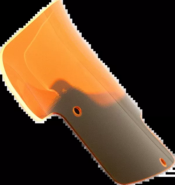 Klock Werks Ice Flare Windshield - 8" - Orange Ice - '20-'25 Indian
