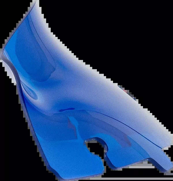 Klock Werks Kolor Flare Windshield – 4″ – Blue – ’14-’25 FLH/FLHT/FLHX