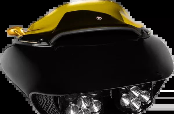 Klock Werks Kolor Flare Windshield – 6″ – Yellow – ’15-’25 FLTR