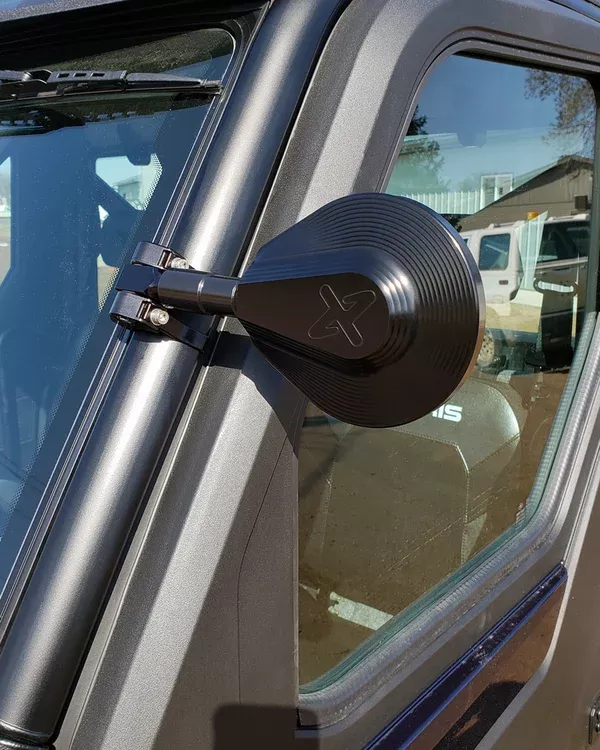 Klock Werks Mirror - Side View - Round - Black - Right - Kit