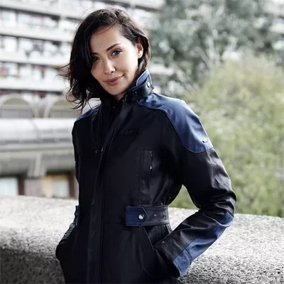 KNOX Women’s Lea Wax Waterproof Jacket Blue/Black X-Small & Small