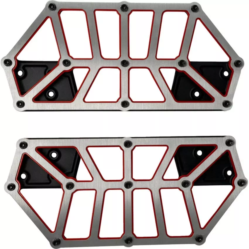 Kodlin Redline Black W/Red Accent NXL Driver Floorboards Harley 80-25 Touring