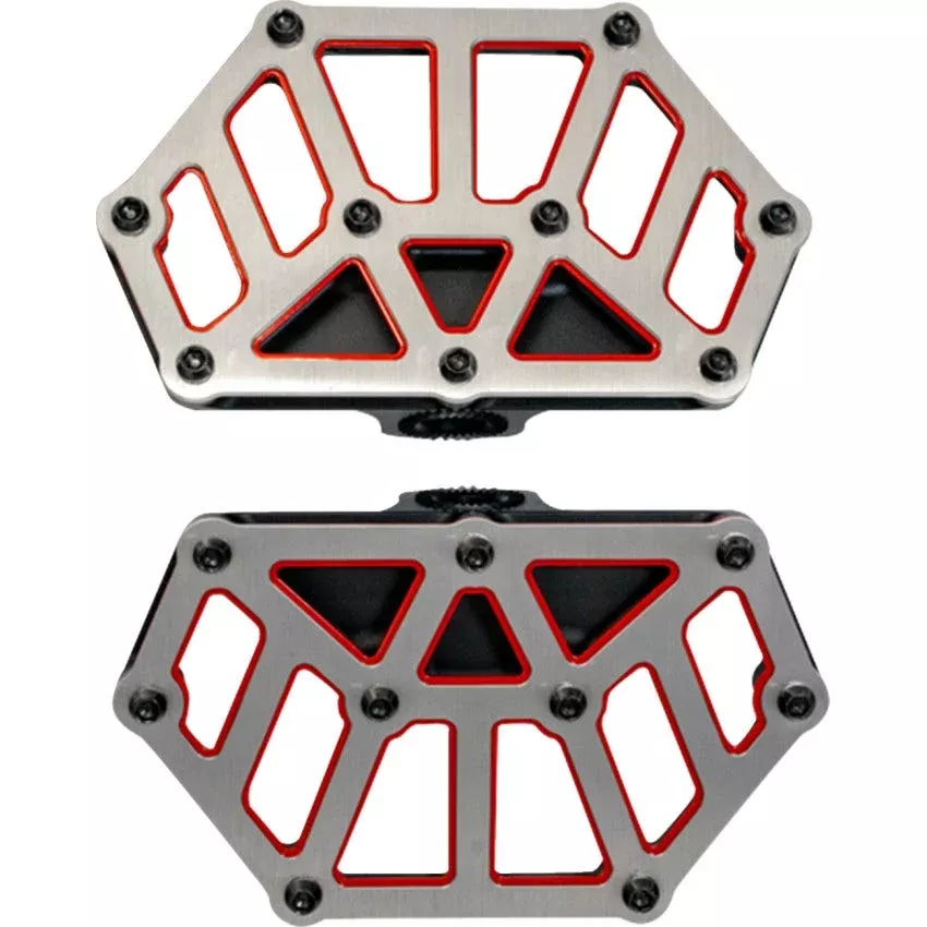 Kodlin Redline Black W/Red Accent NXL Mini Driver/Passenger Floorboards Harley