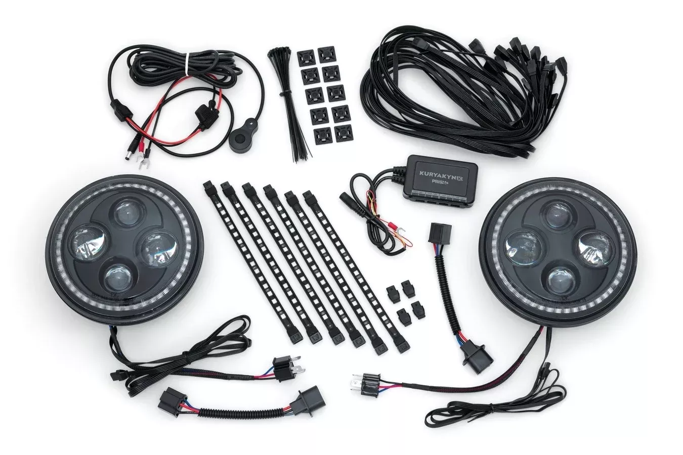 Kuryakyn 2480 Nightcrawlers Headlight & Accent Light Kit for Jeep Wrangler 97-18