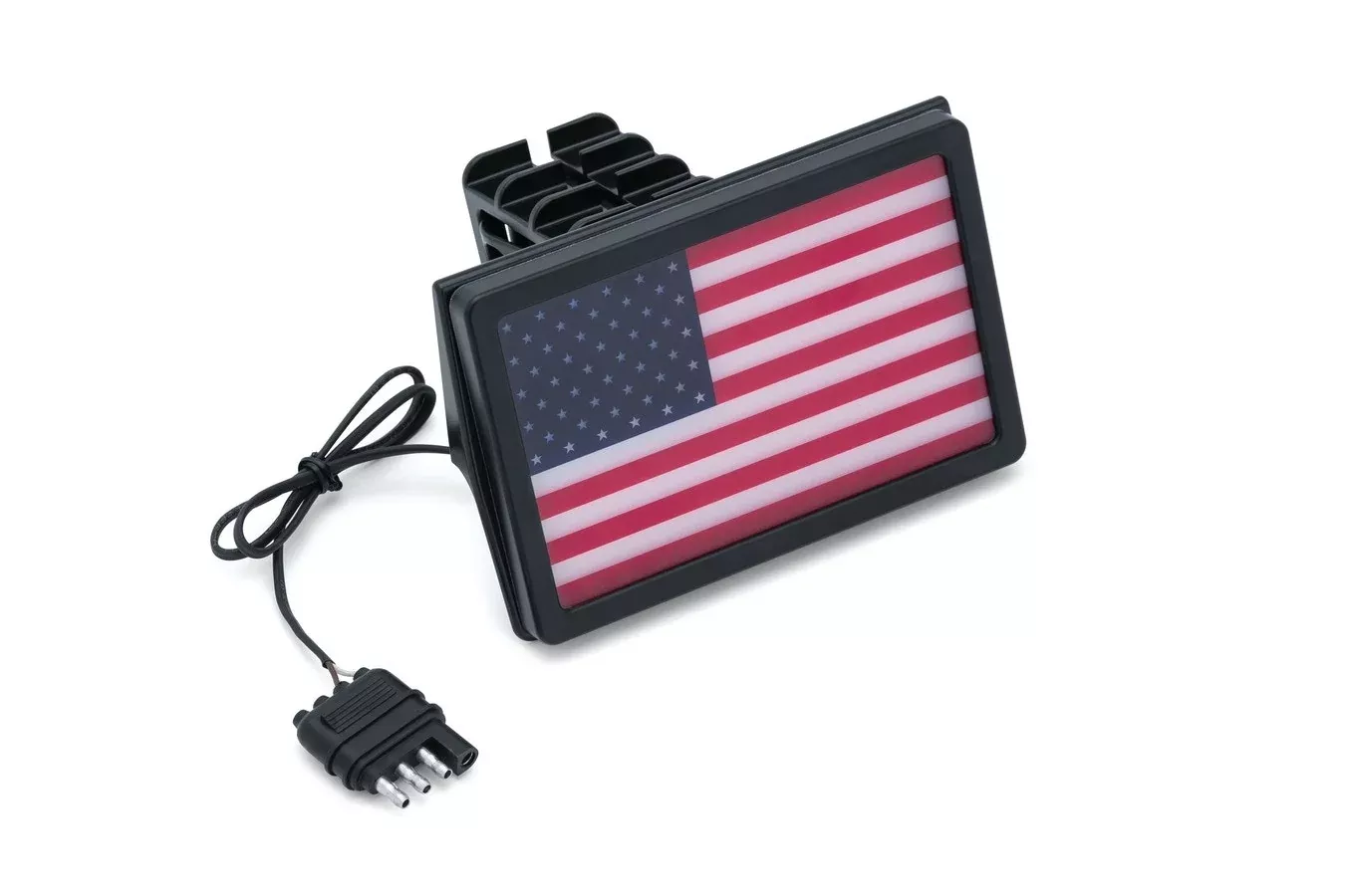 Kuryakyn 2893 Freedom Flag LED Receiver Trailer Hitch Cover 1 1/4″ 2″ 4-Pin Flat
