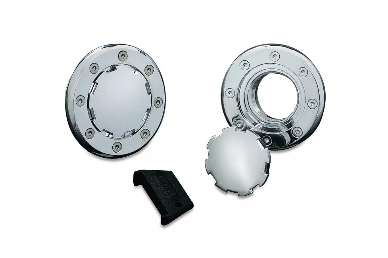 Kuryakyn 7434 Chrome Vented Flush Mount Gas Cap Screw Type Tanks 82-20