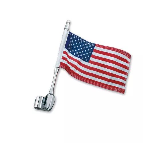 Kuryakyn Antenna Flag Mount & Pole w/Flag Chrome (4233)