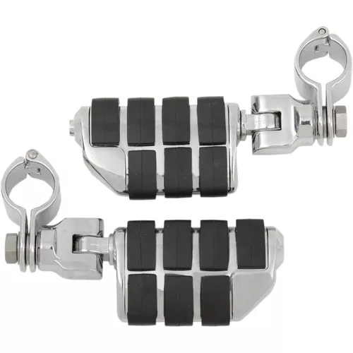 Kuryakyn Dually Chrome ISO-Footpegs with Mounts & Magnum Quick Clamps (7992)