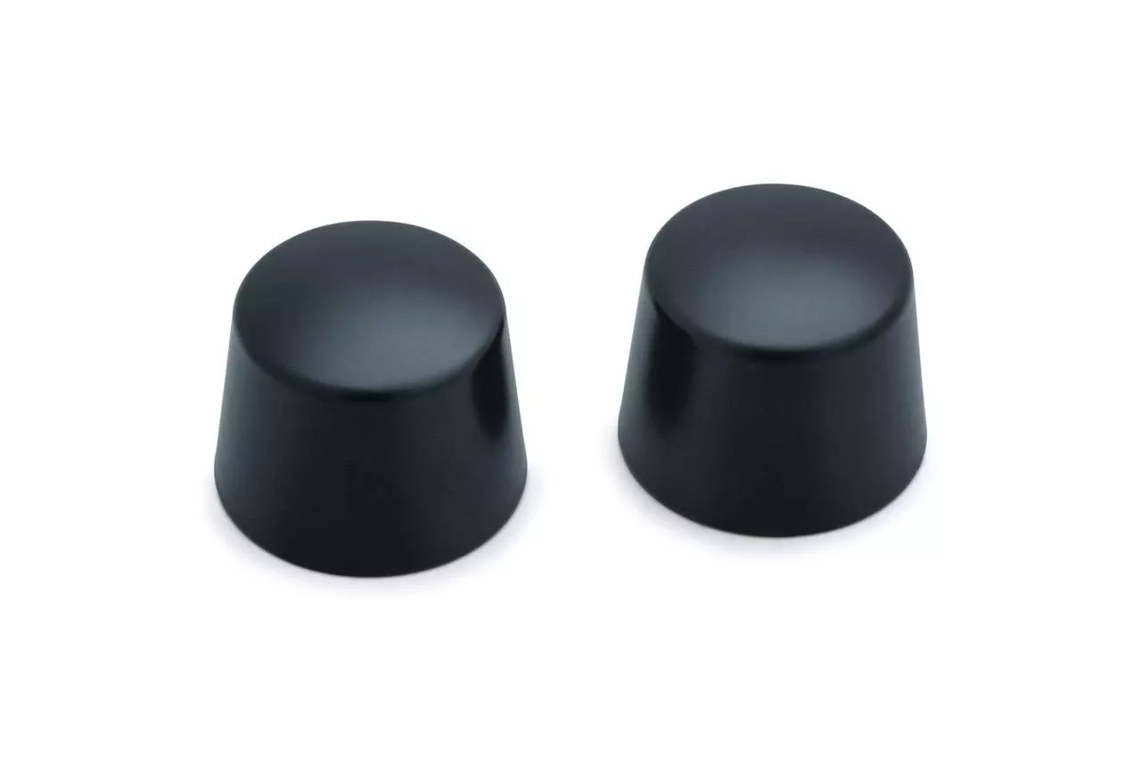 Kuryakyn Front Axle Caps for Harley Models (Click for fitment)- Satin Black