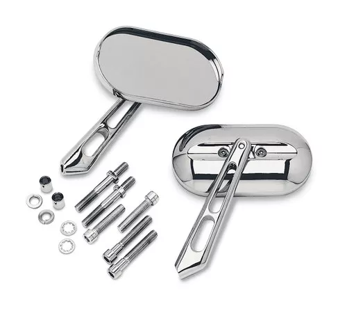 Kuryakyn Magnum Chrome Mirrors with Flat Glass Large (5-1/2″ x 3″) (1430)