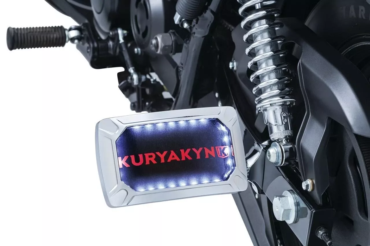 Kuryakyn Nova Horizontal Side Mount License Plate Holder – Chrome