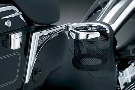 Kuryakyn Passenger Drink Holder w/ Basket for '14-21 FL Models -Right Side