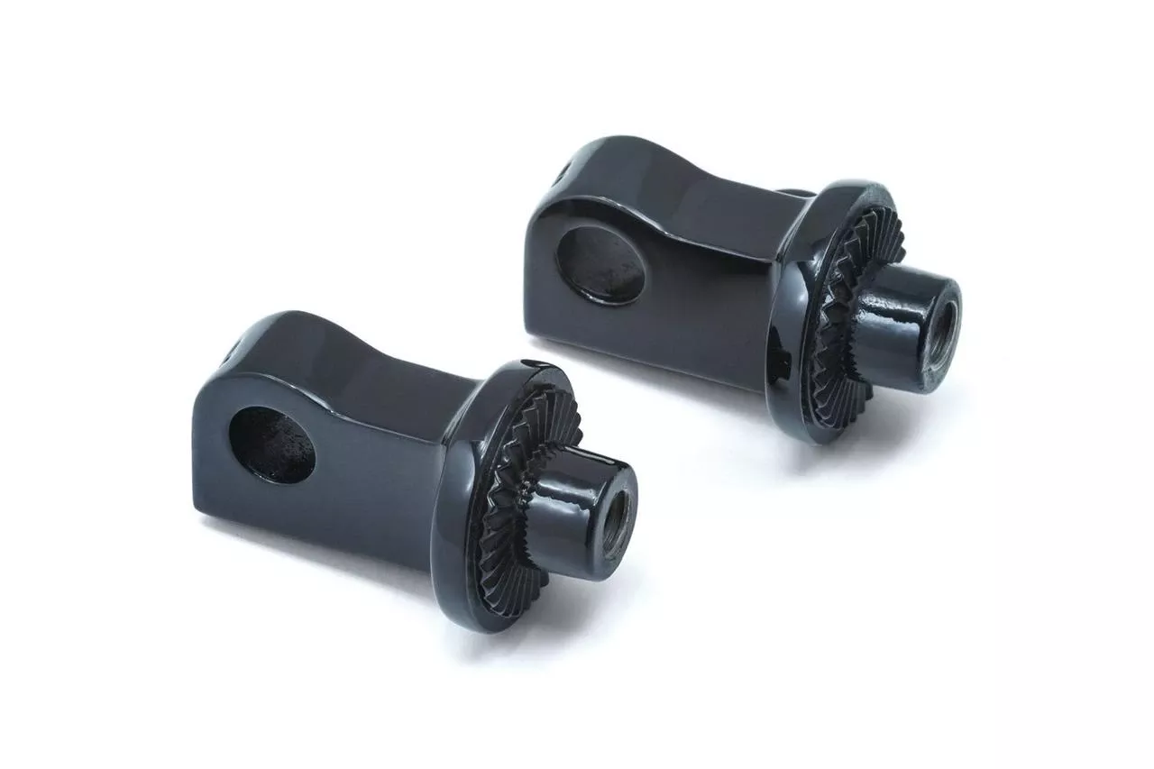 Kuryakyn Splined Peg Adapters for Indian ’15-24 Scout Models and Victory ’17 Octane Driver Peg Mounts – Black