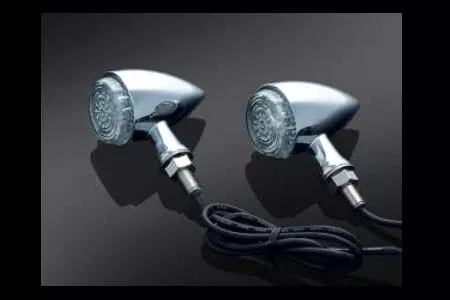 Kuryakyn Torpedo Indicator LightsFits: Universal 12v Applications.Front Turn Only, Chrome (pr) Amber