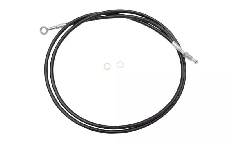 L.A. Choppers Stainless Steel Clutch Line for '14-16 FLHTCU/FLHTK/FLHX/FLHXS & FL Trike -for 15-17" Ape Hangers, Black Vinyl-Coated