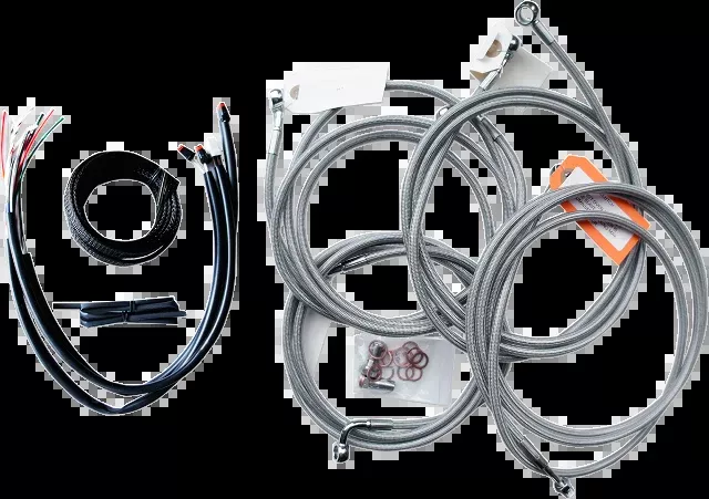 La Choppers ABS Braided 12″-14″ Ape Hanger Handlebar Cable Kit 2016 Harley FLHX