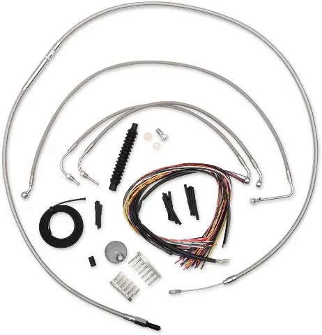 La Choppers Braided 18″-20″ Ape Hanger Non ABS Cable Kit 08-13 Harley Touring
