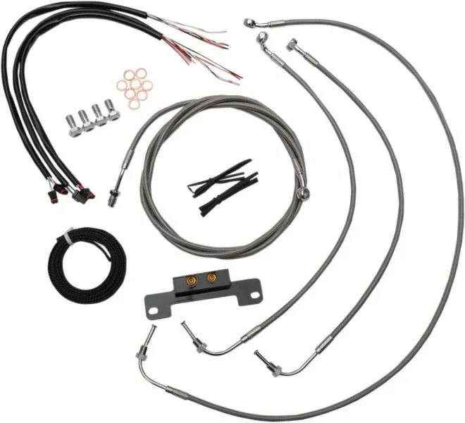 LA Choppers Cable & Wire Kit Standard Mini Apes Stainless No ABS Harley M8 17-Up