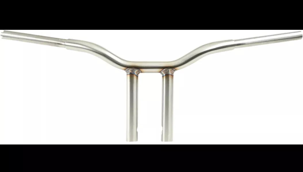 LA Choppers Kage Fighter Welded Straight-Riser Handlebar - One Piece - 10" - Raw Stainless Steel
