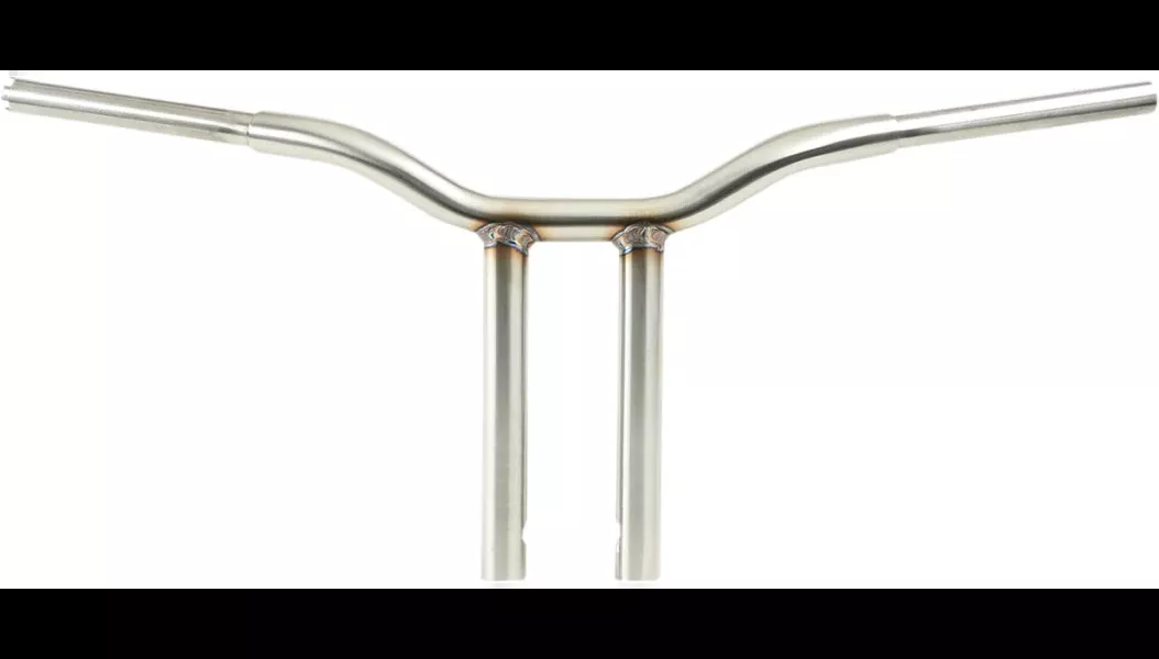 LA Choppers Kage Fighter Welded Straight-Riser Handlebar – One Piece – 14″ – Raw Stainless Steel