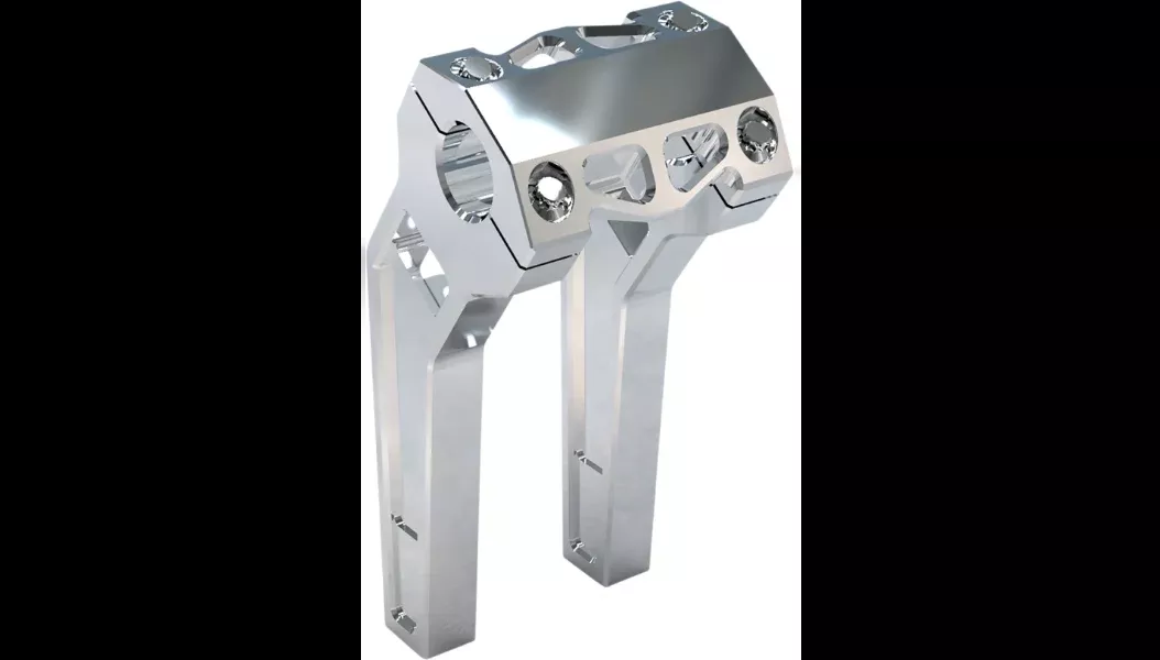 LA Choppers Performance Risers - Pullback - 8" - Raw - 1.25" Clamping Area