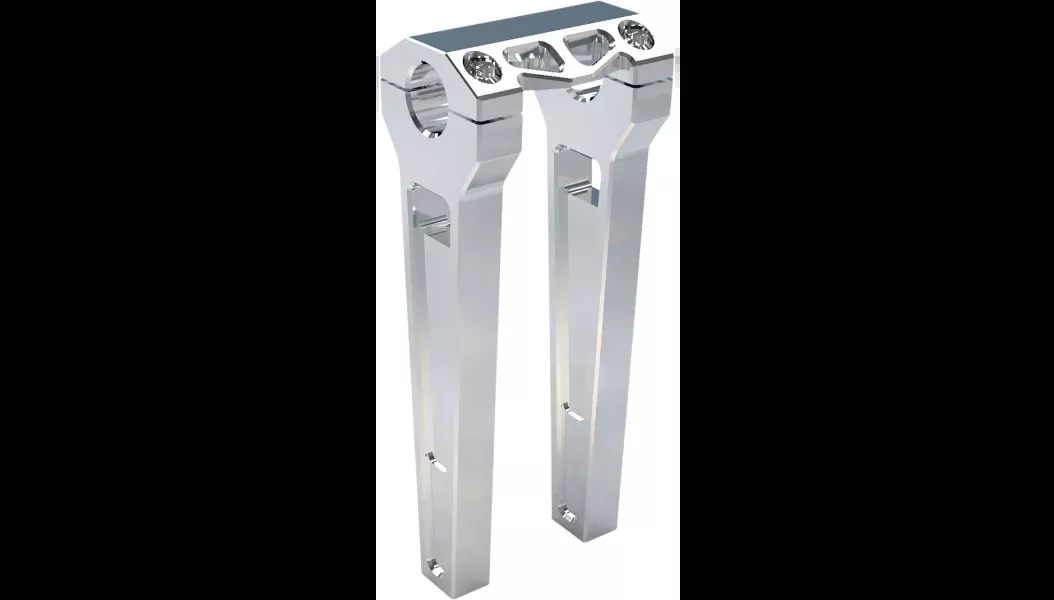 LA Choppers Performance Risers – Straight – 10″ – Raw – 1.25″ Clamping Area