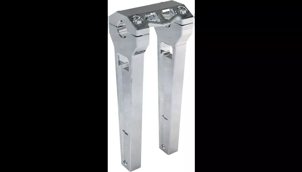 LA Choppers Performance Risers – Straight – 10″ – Raw – 1″ Clamping Area